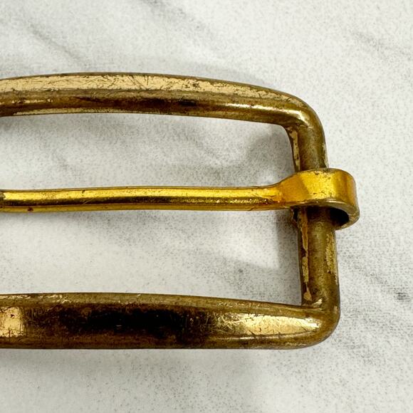 Hickok USA Vintage Small Gold Tone Simple Basic Belt Buckle - Picture 3 of 9